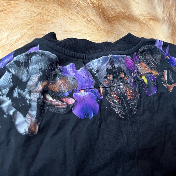 Givenchy Ricardo Tisci “Angry Dog” tshirt Sz M black purple Rottweiler - Picture 7 of 9